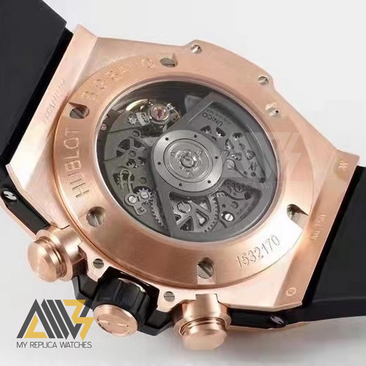 Big Bang Unico 421.OX.1180.RX 44mm Rosegold Case ZF 1:1 Best Edition Skeleton Dial on Black Rubber Strap A1280